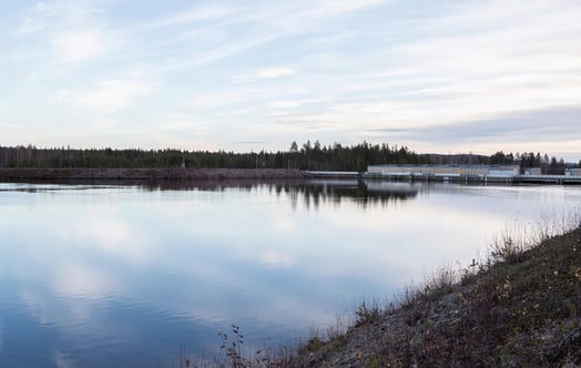 Laxede vattenkraftverk i Luleälven. Laxede vattenkraftverk i Luleälven.