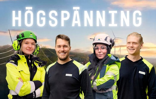 Fyra deltagare i tv-serien Högspänning.