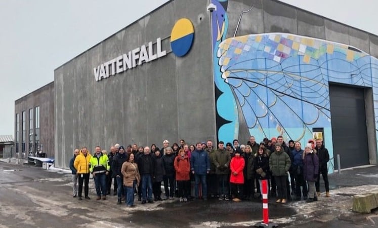 Forskare samlade hos Vattenfall i Klintholm