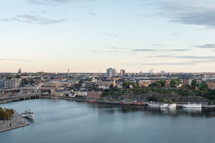 Utsikt över Södermalm i Stockholm Utsikt över Södermalm i Stockholm
