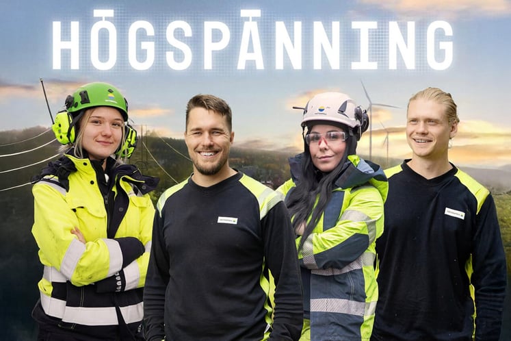 Fyra medverkande i tv-serien Högspänning