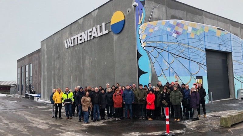 Forskare samlade hos Vattenfall i Klintholm