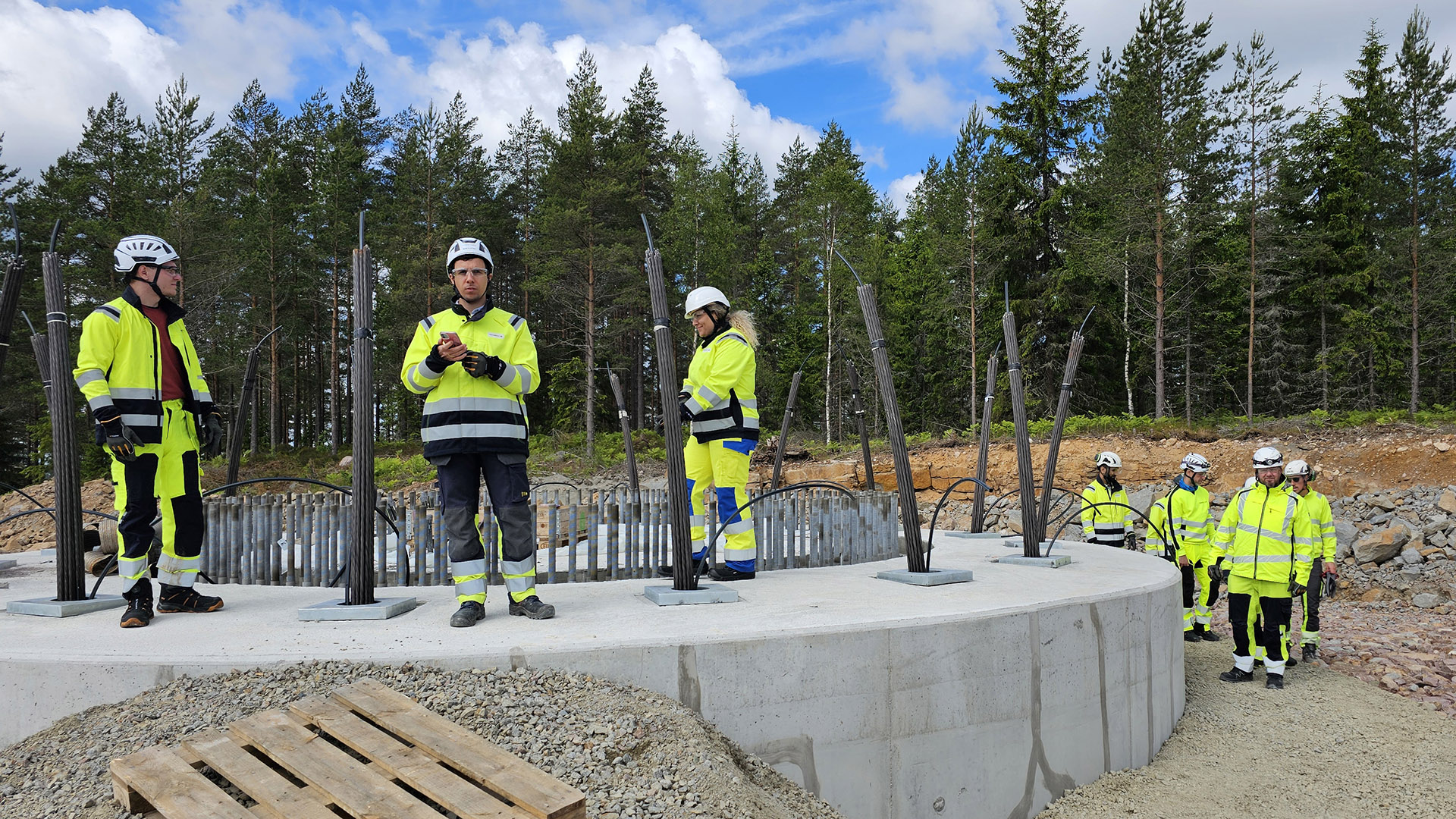 Betongfundament i Bruzaholm