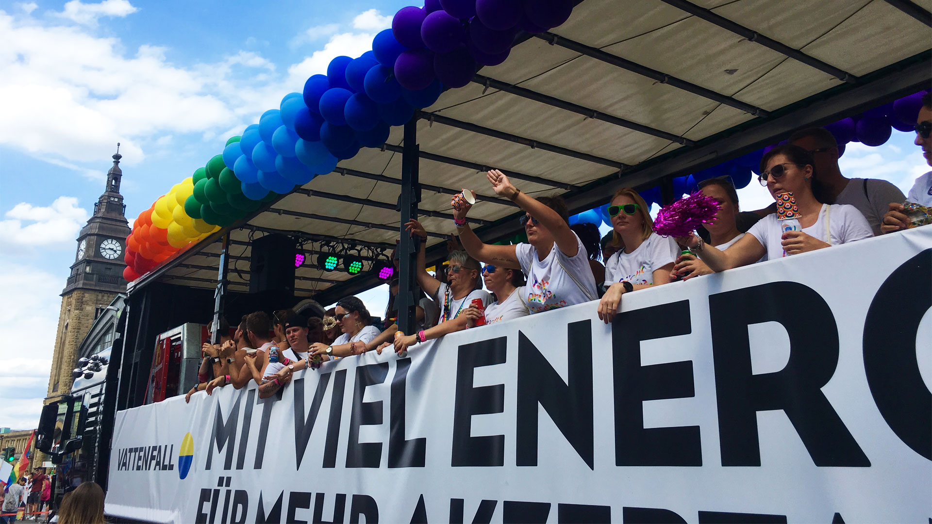 Vattenfallanställda på Pride i Berlin