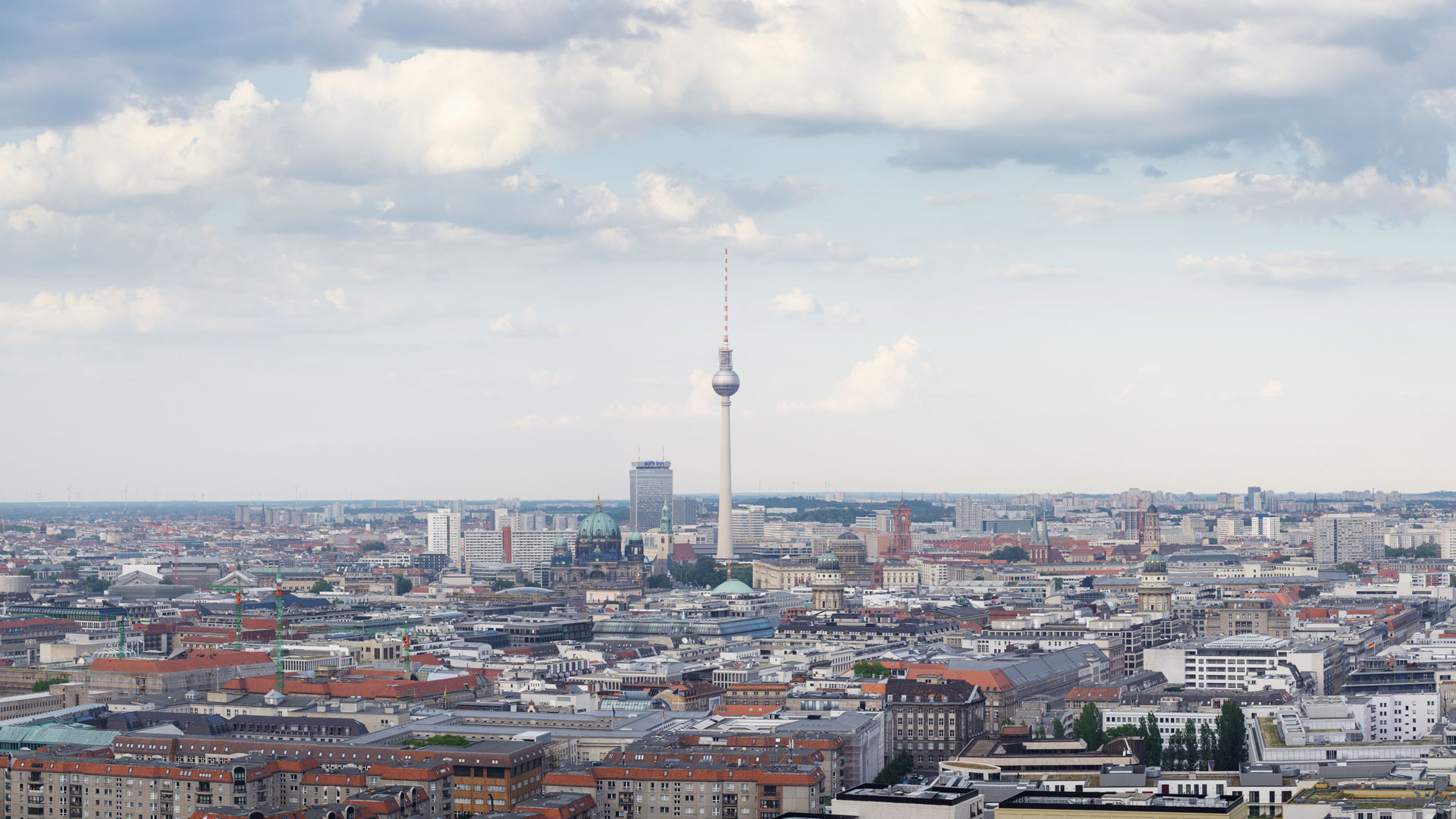 Utsikt över Berlin, med TV-tornet i centrum