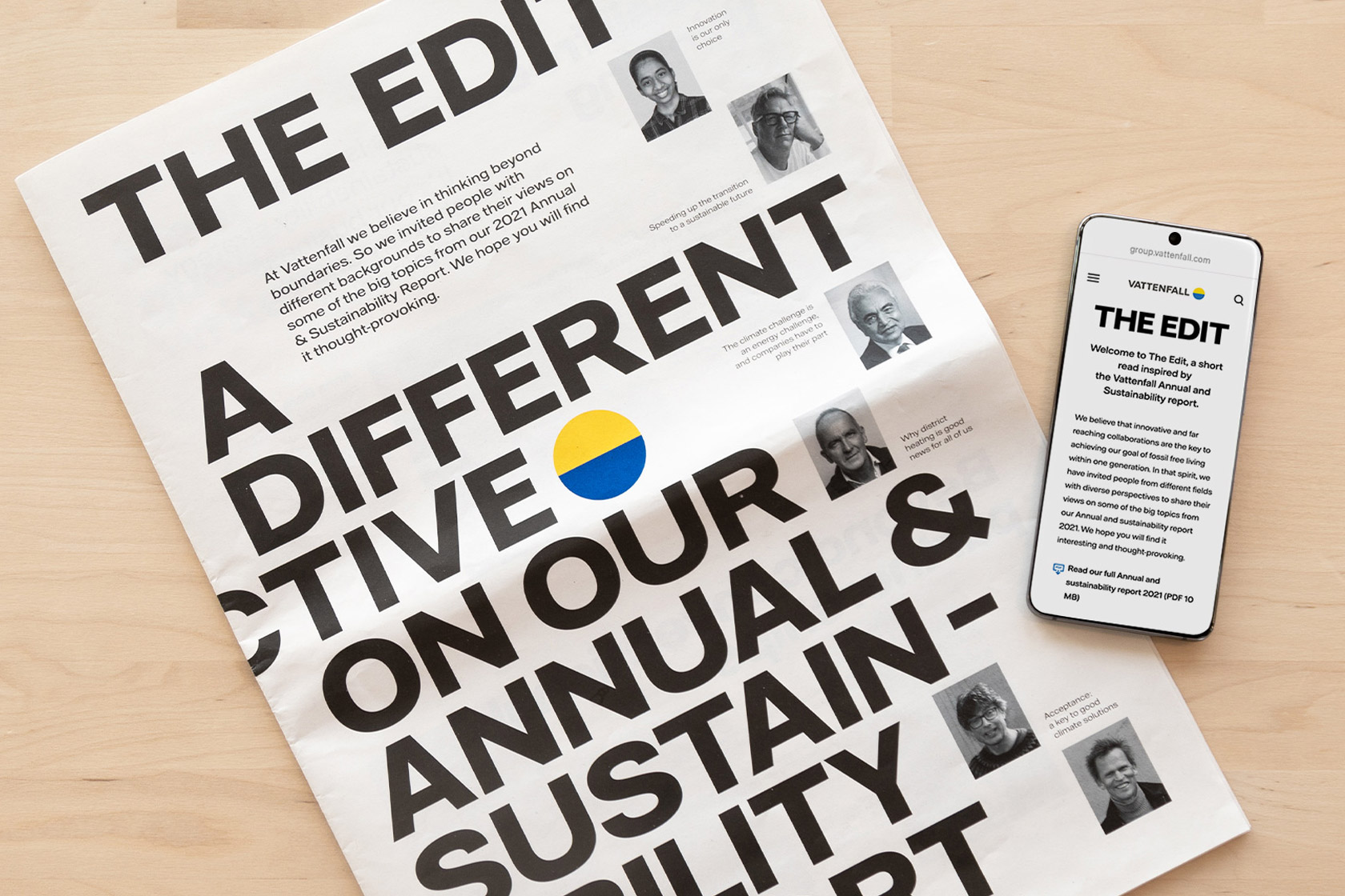 En tidning och en mobiltelefon med The Edit – ett annat perspektiv på vår års- och hållbarhetsredovisning En tidning och en mobiltelefon med The Edit – ett annat perspektiv på vår års- och hållbarhetsredovisning