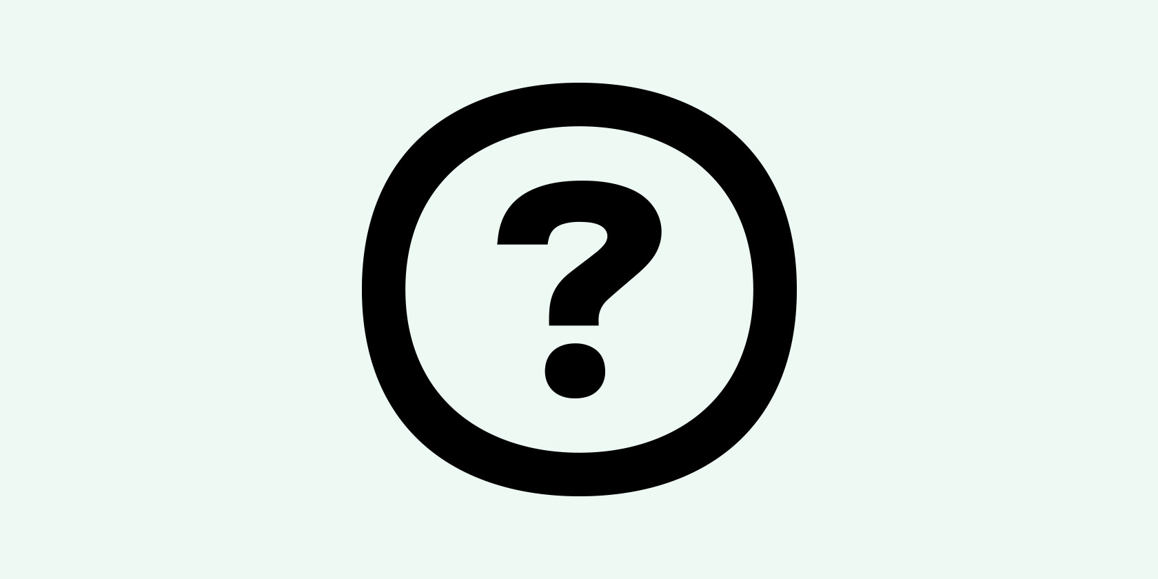 En ikon som visar ett frågetecken