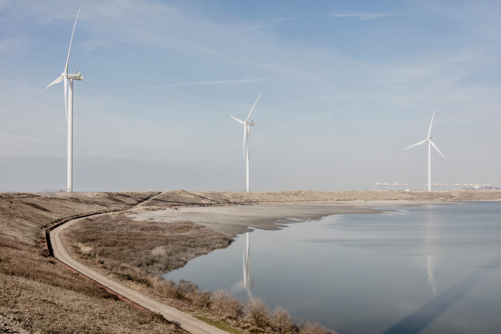 Slufterdam onshore wind farm in the Netherlands