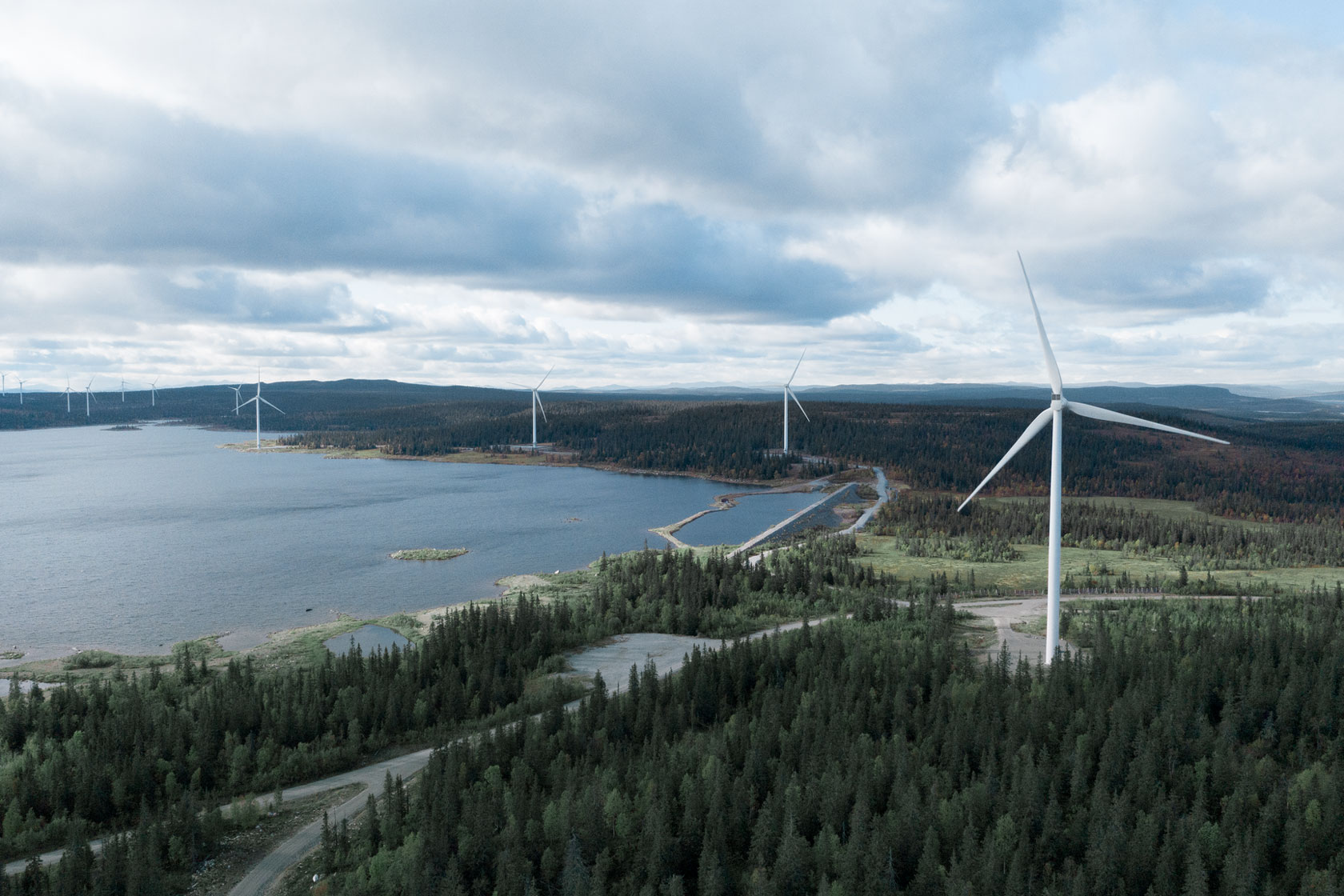 Wind turbines at Juktan, Sweden