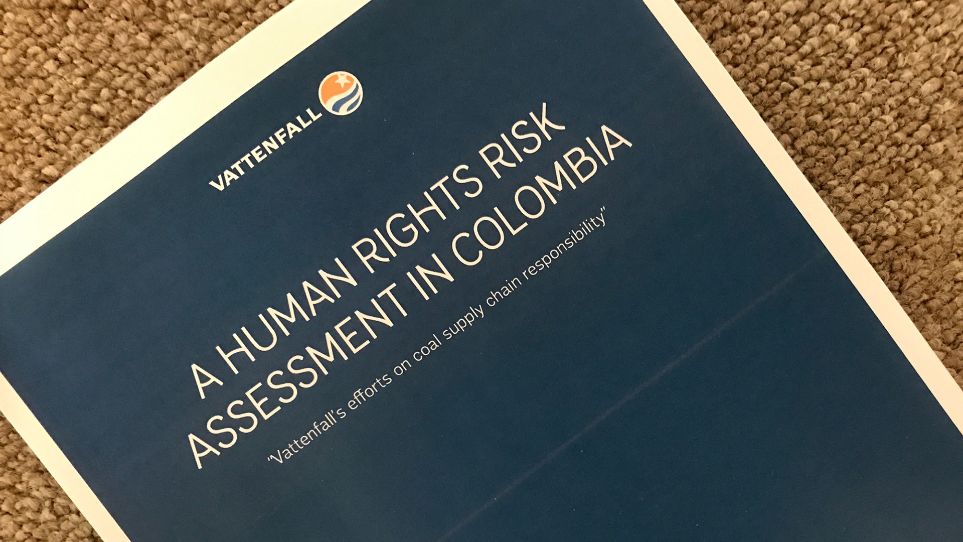 Image of the report “A human rights risk assessment in Colombia”