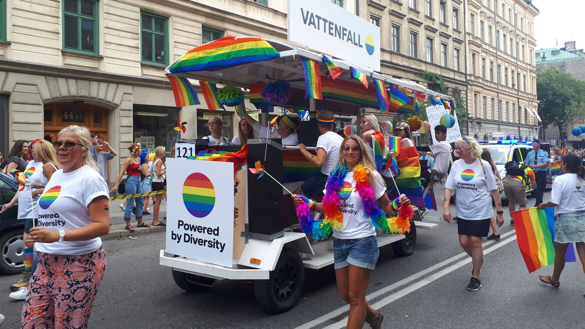 Pride parades and rainbow charging points Vattenfall