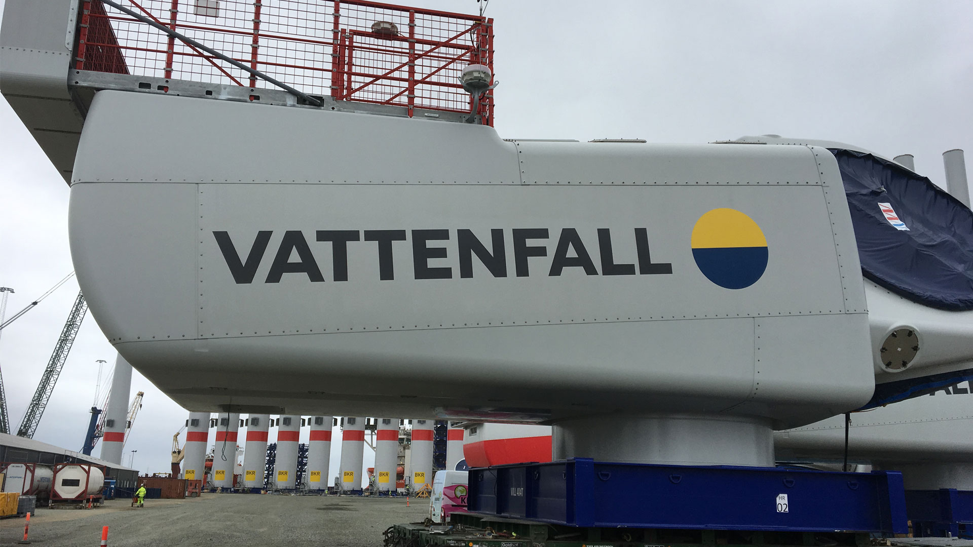 The first nacelle with Vattenfall’s new logo