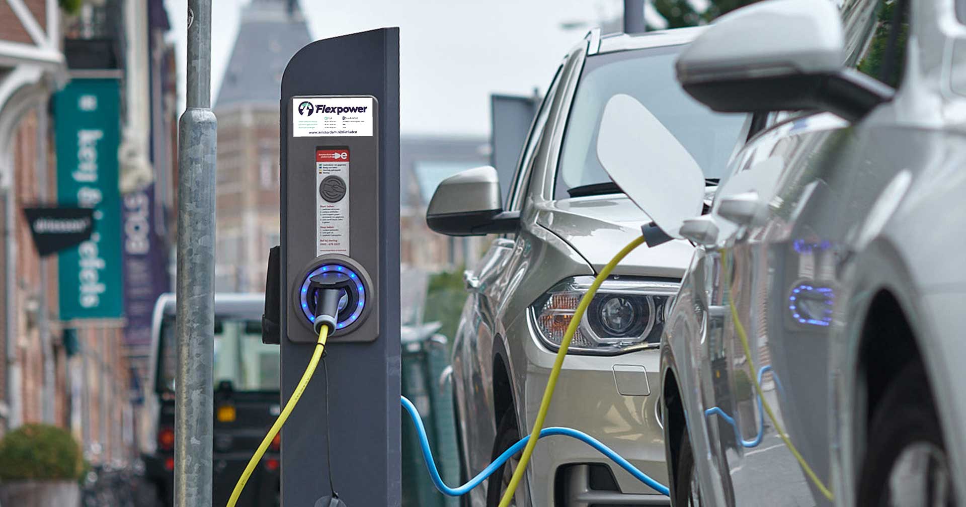 Charging of an electric car in the Netherlands