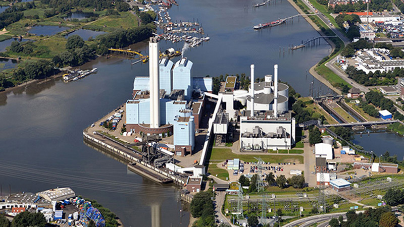 View of the harbour of Hamburg