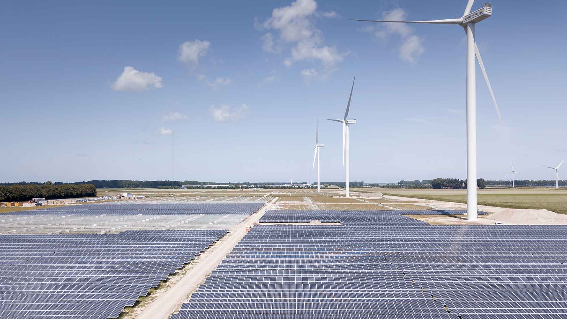 The energy park Haringvliet Zuid in the Netherlands