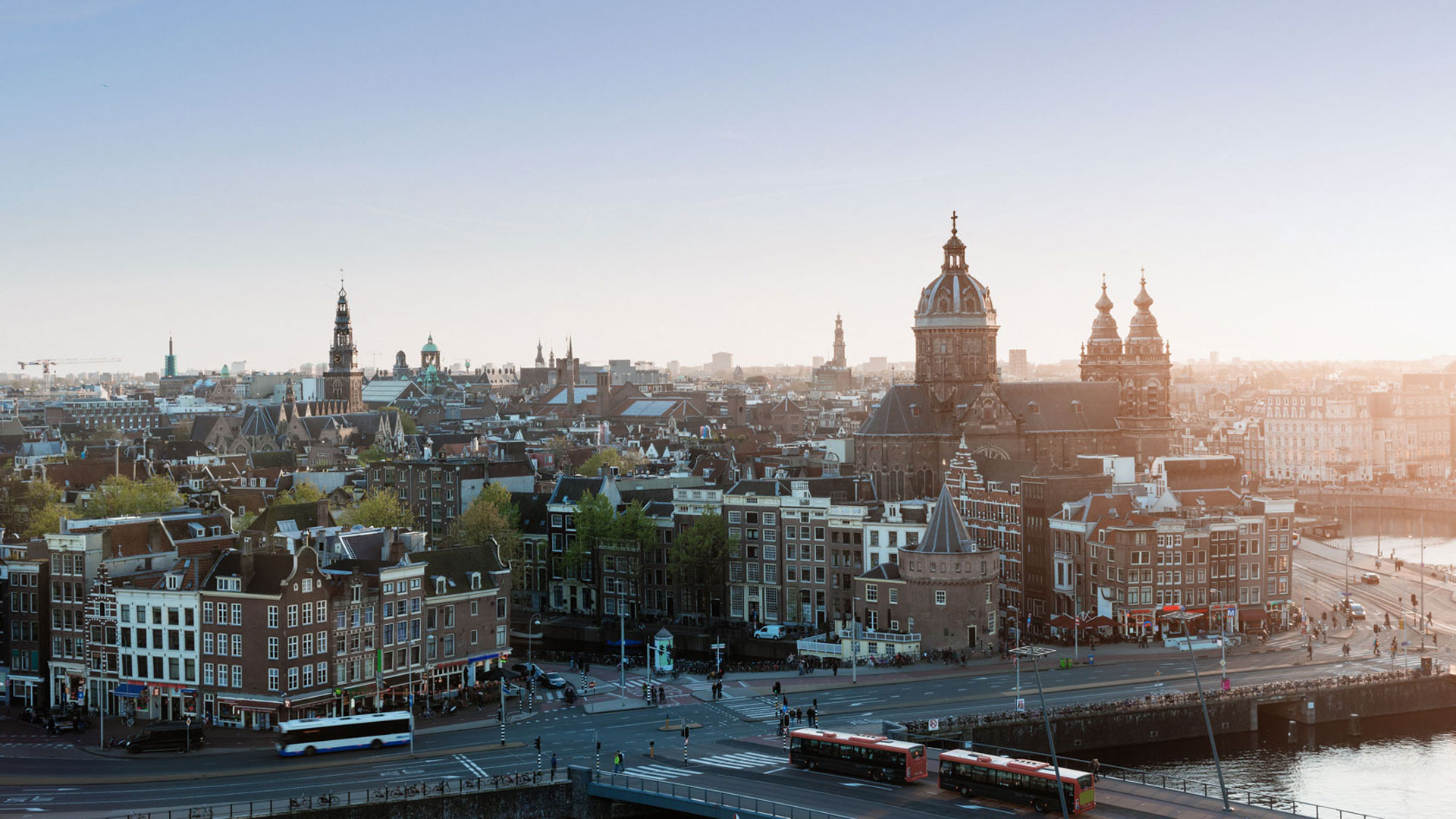 View of Amsterdam city centre