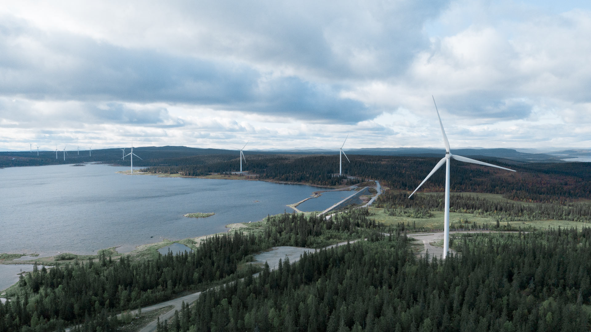 Juktan wind farm in Sweden