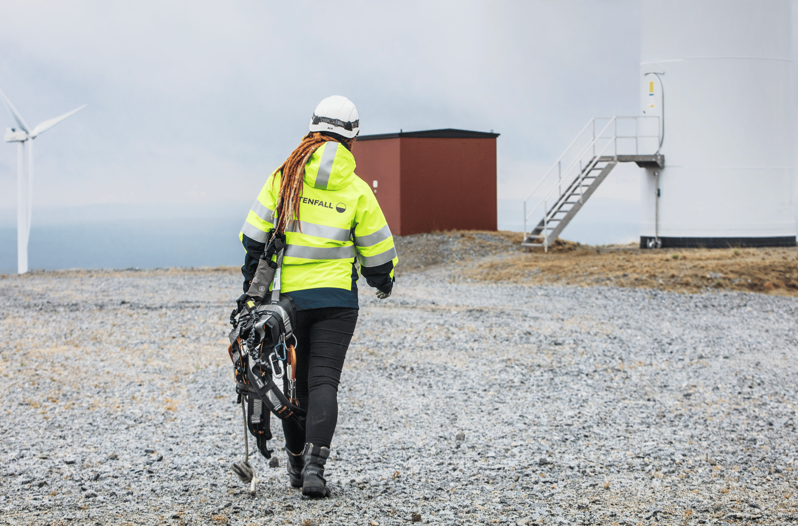 Female wind turbine technician