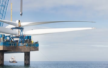 Ormonde offshore wind farm in construction