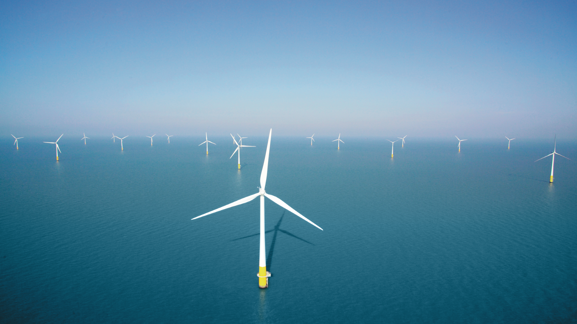 Kentish Flats Offshore Wind Farm aerial view