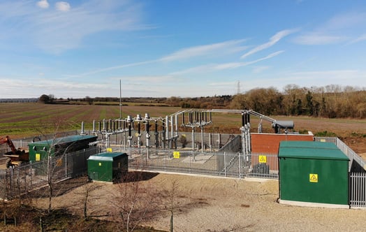 A 132kV substation near Norwich. A 132kV substation near Norwich.