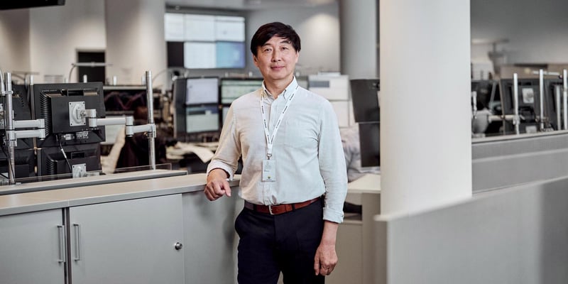 Male employee in Vattenfall's energy trading office Male employee in Vattenfall's energy trading office