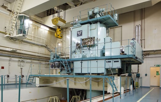 Laddmaskinen som bytte kärnbränsle i Ågestas reaktor. Laddmaskinen som bytte kärnbränsle i Ågestas reaktor.