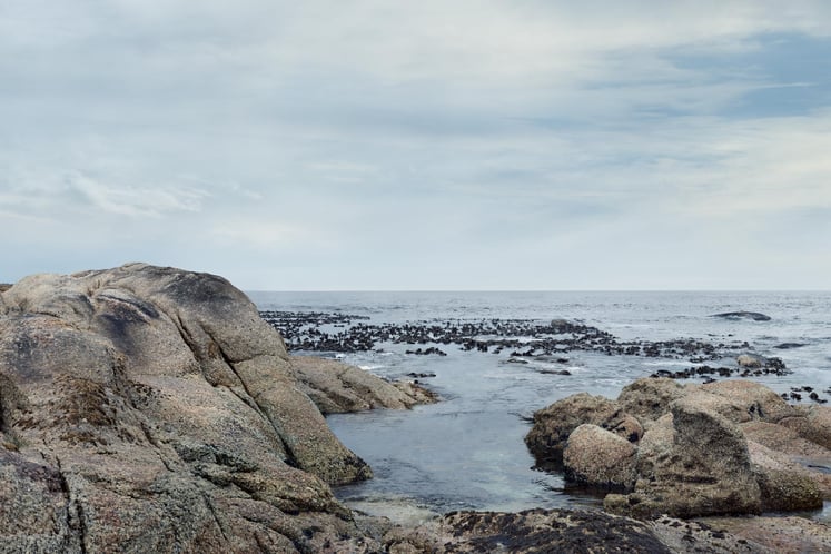 Klippor på en strand Klippor på en strand